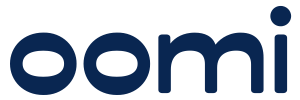 Oomi sähkösopimus logo. Logossa lukee sinisellä Oomi.