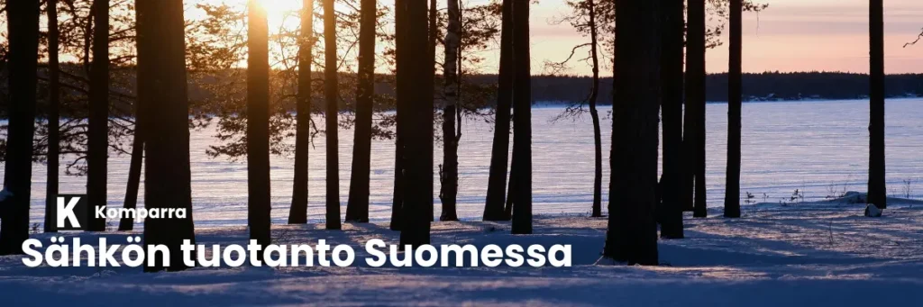 Sähkön tuotanto Suomessa.